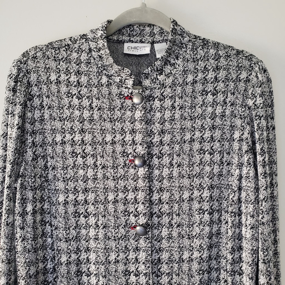 Chico's Travelers Women Medium Size 1 Blazer Coatigan Office Career Work Travel - Picture 2 of 12